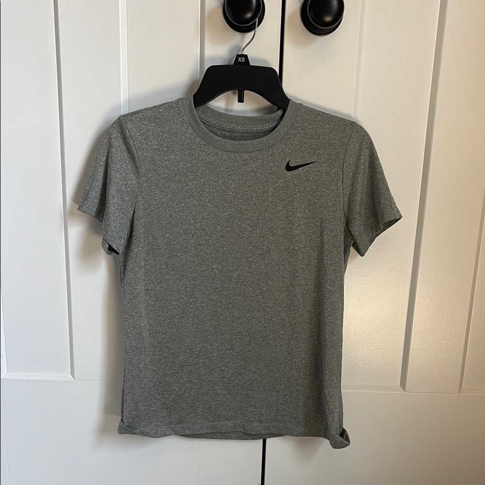 Nike Heather Gray Tee with Black Logo